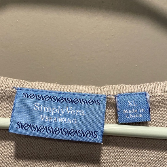 Simply Vera Vera Wang XL Light Tan Sweater Dress Tunic | Removable Cami | Chic - Picture 2 of 8